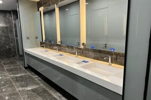 Wc cubicle cam bölme pisuvar bölücü Trabzon